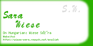 sara wiese business card